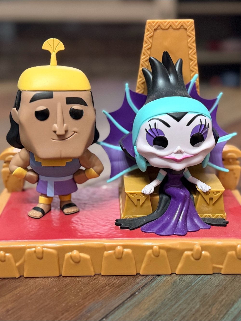 Funko Kronk and Yzma Throne Duo – Purple, Teal and Yellow Collectible Figures